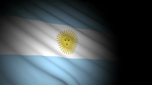 Waving Argentina Flag Animation