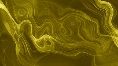 Abstract Golden Fluid Lines Loop Background Animation
