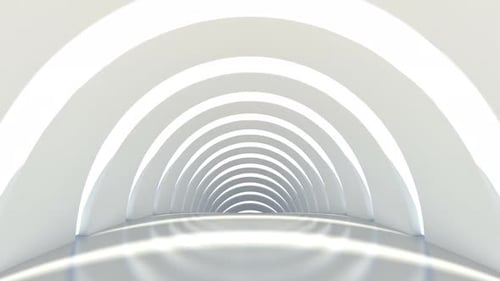 Abstract White Tunnel Loop