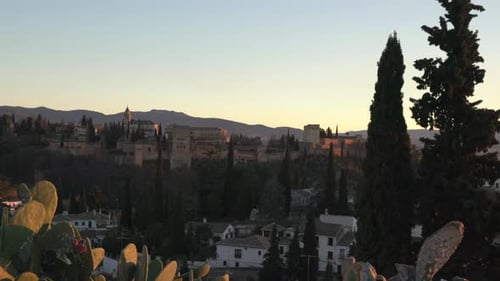 Alhambra seen from a hill