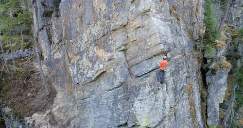 Climber Climbing Rocky Mountain 4k
