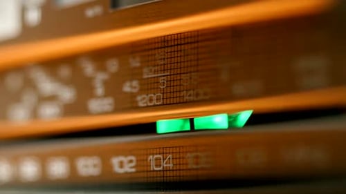Analog Radio Tuning Display Close Up