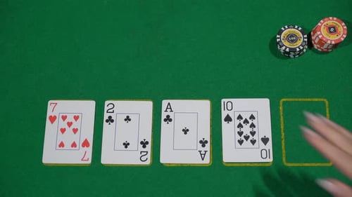 Gamer Person Playing Poker in Casino