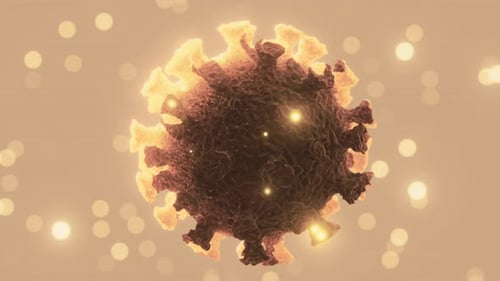 3D Microorganism Animation with Glowing Particles