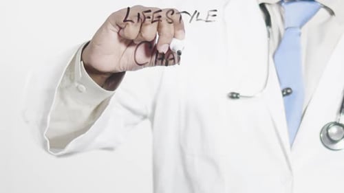 Medical Professional Writes Lifestyle Changes Message