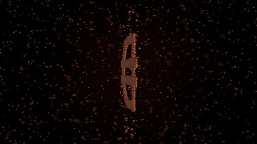 Particle Logo Reveal with Rotating Abstract Symbol