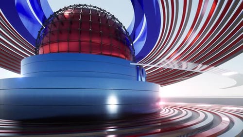 Dynamic 3D News Intro with Spinning Globe and Modern Elements