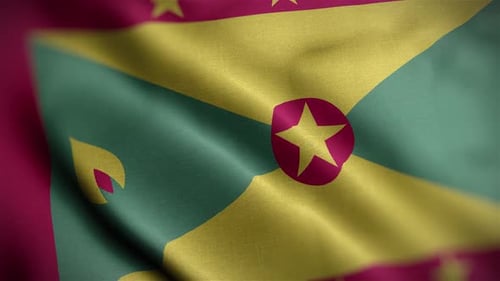 Realistic Grenada Flag Waving Animation