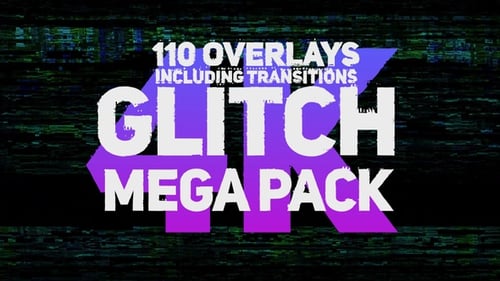 Dynamic Glitch Overlays and Video Transitions Pack