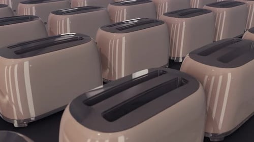 A Lot Of Toasters In A Row 4k