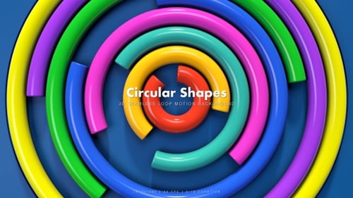 Vibrant Looping Geometric Rings Animation