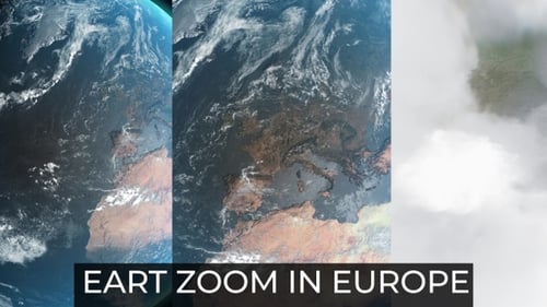 Realistic Earth Zoom From Space To Ground Transition