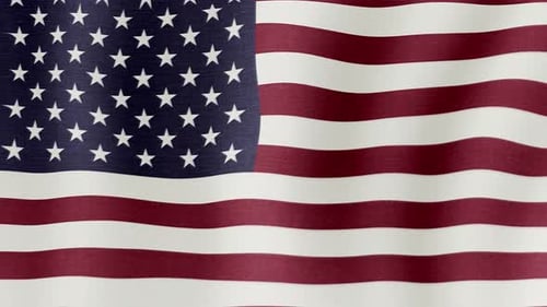 Realistic Waving American Flag Animation for Patriotic Events