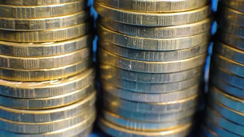 Stacks of Shiny Gold Coins