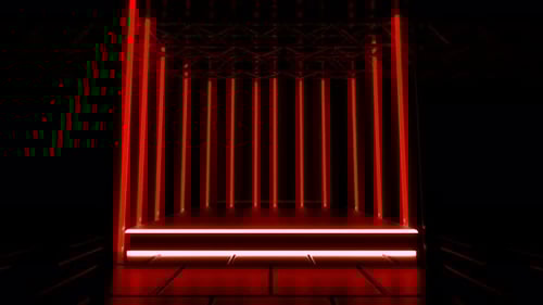 Red Neon Light Stage Tunnel Loop Background