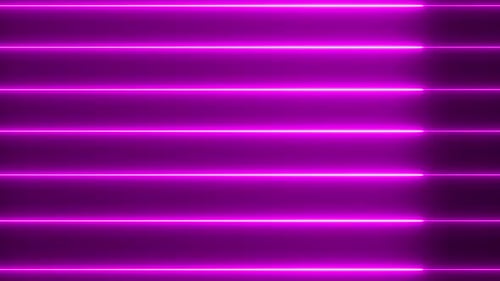 Abstract Glowing Neon Horizontal Lines Animation Background