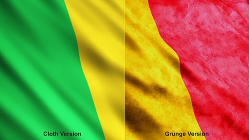 Waving Flag Animation with Clean and Grunge Styles