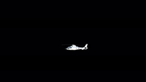 Privater weißer Hubschrauber