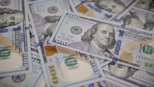 One Hundred Dollar Bills Stacked