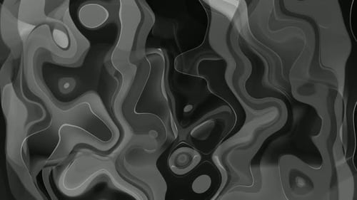 Seamless Looping Fluid Abstract Grayscale Motion Background
