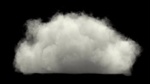 Realistic Animated Cloud Puff with Alpha Channel