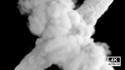 Fluid White Smoke Burst Transition