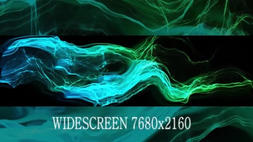 Neonblaue grüne Welle