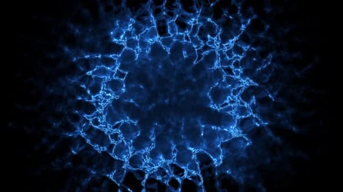 Abstract Blue Energy Network Seamless Loop Background