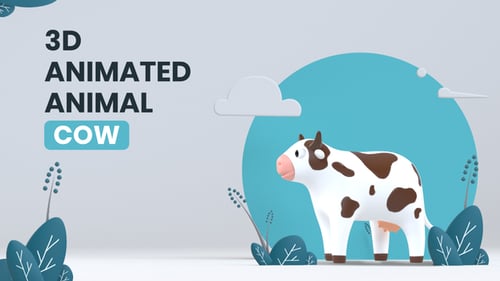 3D Animated Animal - Cow