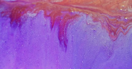 Glitter Fluid Wet Ink Texture Purple Orange Paint