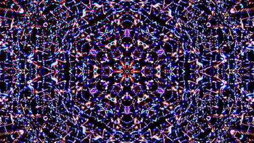 Abstract Geometric Kaleidoscope Light Pattern Background