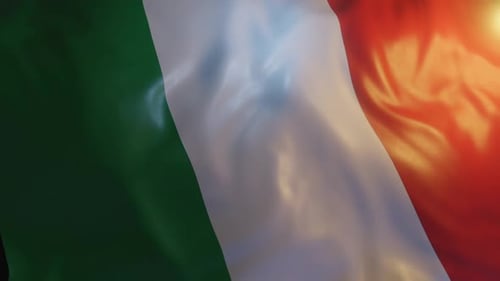 Realistic Waving Italian Flag Loop for Patriotic and Corporate Projects