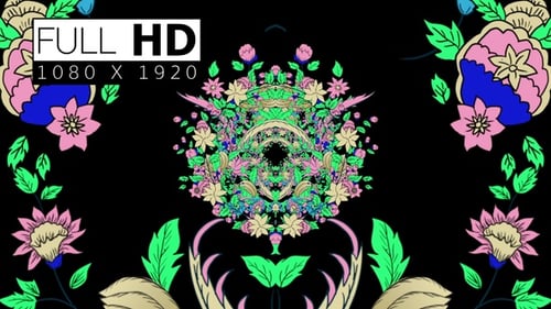 Vibrant Abstract Floral Kaleidoscope Expanding Pattern Animation