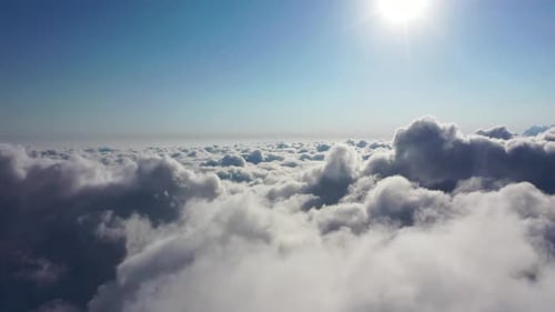 Aerial View of White Clouds Under Blue Sky