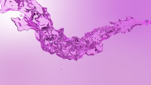 Dynamic Purple Fluid Splash Transition with Alpha Channel