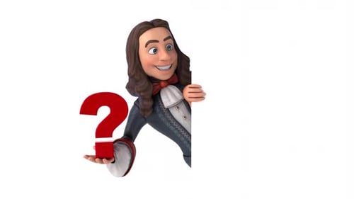 Animation 3D d'un homme de dessin animé en costume baroque historique
