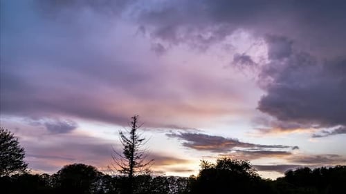 Scenic Time Lapse of Clouds at Twilight