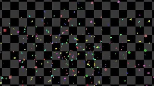 Confetti Colorful 5 Clip 4K