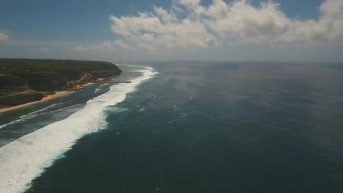 Aerial View Beautiful Beach