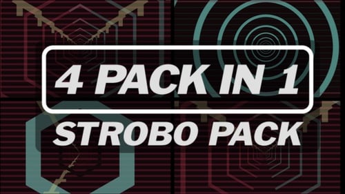 Geometric Tunnel Transition Pack with Retro Glitch Effect