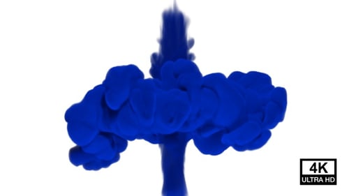 Dynamic Blue Ink Cloud Diffusion Transition Animation