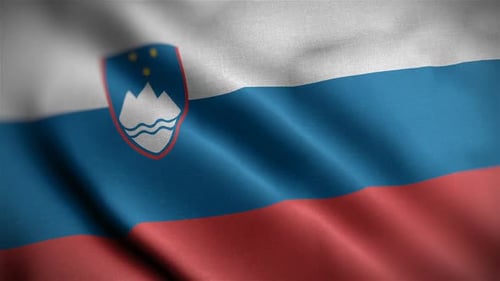 Animated Waving Flag of Slovenia