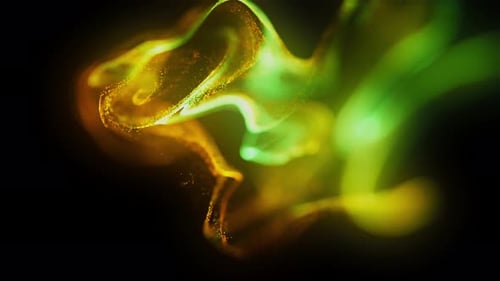 Abstract Fluid Particles Flowing Organic Motion Background