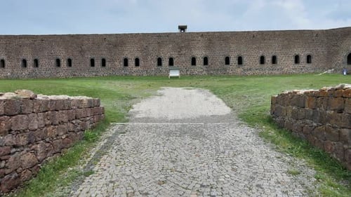 aerial castle wall