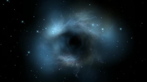 Animated Swirling Cosmic Nebula Stars Loop Background