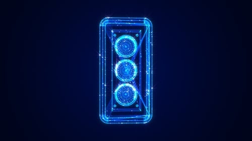 Holograma 3D de semáforo