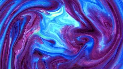 Swirling Blue, Purple, and White Abstract Background