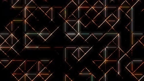 Abstract Glowing Lines Geometric Pattern Loop Background