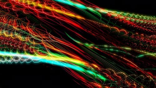 abstrakte bunte Partikel fließende Welle Bewegung Hintergrund