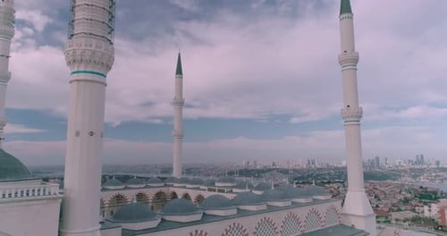 Istanbul Camlica Mosque And Bosphorus Aerial View 2